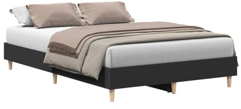 vidaXL Bettgestell ohne Matratze Schwarz 120x190 cm Holzwerkstoff