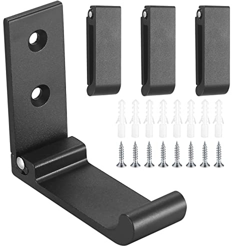 LiYiJiKeJi 4 Stück Faltbare Wandhaken zum Aufhängen, 90° Klappbare Kleiderhaken Klappbar Wandhaken, Taschenhaken, Aufhänger für Handtücher Jacke Schlüssel Küche Bad Garderobenhaken, Schwarz