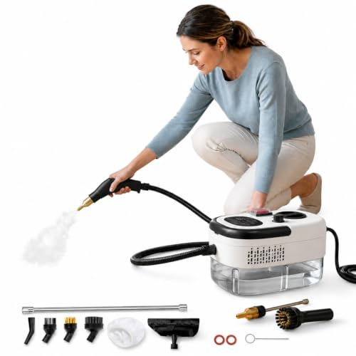 Steam Cleaner Idropulitrice a Vapore 2500W - Macchina Pulizia a Vapore Senza Detergenti Aggressivi Per Casa Cucina Bagno Auto E Tessuti Resistenti