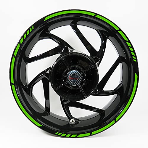 BIKE-label Felgenrandaufkleber Neon Grün 9mm GP Style 17 Zoll Auto Motorrad 700902