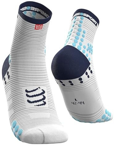 COMPRESSPORT Calcetines para correr - Pro Racing Socks V3 Run High - Prevención de ampollas - Amortiguación y transpirabilidad - Correr y triatlón - Para entrenamiento y competición - Ligeros