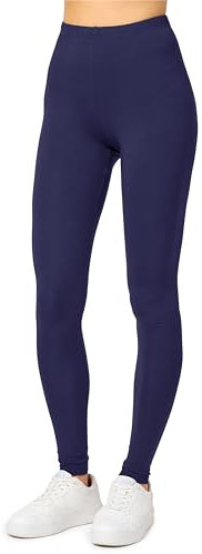 Merry Style Damen Lange Leggings aus Viskose MS10-143 (Dunkelblau, L)