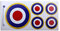 1 x 100 mm-4* & 4 x 50 mm RAF UK Air Force Mod laminierter Aufkleber für Helm, Auto, Fahrrad, Roller, MioVespa Collection