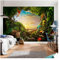 amazingsticker Tree Plants Flower Sunlights Jungle Forest Wallpaper Photo Wall Mural Home Bedroom Decoration Wall Covering 390x260cm
