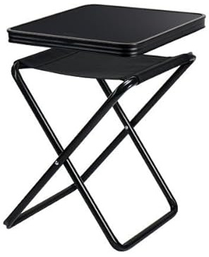 Camp4 Klapphocker mit Tischplatte, schwarz, belastbar 30kg/100kg (932992649)