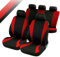 rmg-distribuzione R02-S0188 Set Coprisedili anteriori e posteriori Compatibili con FIAT PUNTO (1999-2010), Colore Nero Rosso in Poliestere 3mm