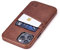 Dockem Wallet Case for iPhone 12 & iPhone 12 Pro: Built-in Metal Plate for Magnetic Mounting & 2 Credit Card Holders: 6.1 Exec M2, Smooth Synthetic Leather (Brown)