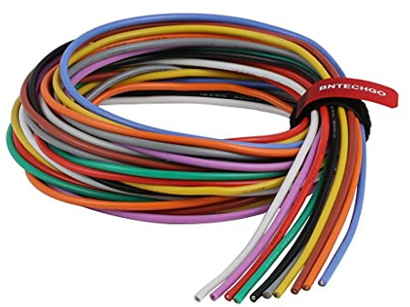 BNTECHGO 14 Gauge Silicone Wire Kit 10 Color Each 5 ft Flexible 14 AWG Stranded Tinned Copper Wire