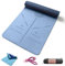 FP-TECH TAPPETINO DA YOGA IMBOTTITO ANTISCIVOLO FITNESS PILATES GINNASTICA IN TPE MAT CON SACCA 183 X 68 X 0.8 CM (Blu-Azzurro Cielo)