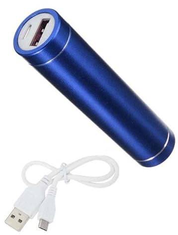 External Battery Charger for OnePlus 9 Pro Universal Power Bank 2600 mAh with USB Cable / Mirco USB Backup Telephone (Blue)