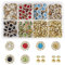 WADORN 120 Ensembles de Goujons de Rivets en Strass de 11 mm, 6 Couleurs Soleil Fleur Cristal Rivets Cuir Diamant Clous pour Cuir Artisanat Bricolage Faire des Réparations Décoration