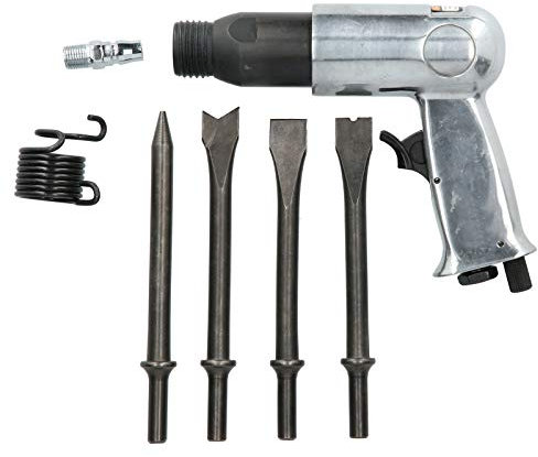 Air Shovel, Pneumatic Gun, Ow‑190 Air Shovel Alloy Steel Pneumatic Hammer with 4 Chisels Air‑Driven Pick Tool Kits Suitable for Painting Auto Repair Hardware Etc