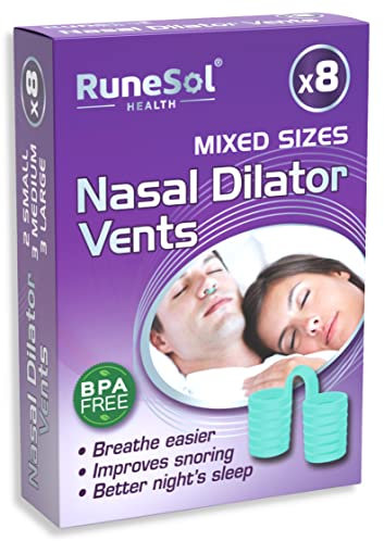 Runesol Nasenspreizer Gegen Schnarchen, 8 x Gemischt Grün, Schnarchstopper Nasendilatatoren, Anti Schnarch Nasendilatator, Antischnarchen Einschlafhilfe Erwachsene, Snoring Stopper, Schnarch-Stopper