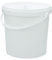 Cubo hermético blanco de plástico con tapa apto para alimentos (1, 20 litros)