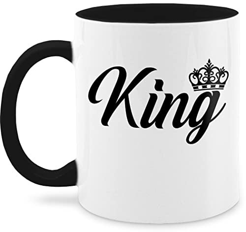 Tasse Tassen 325ml - Valentinstag Partner Freund & Freundin - KING schwarz - 325 ml - Schwarz - valentinstagstassen valentinstagsgeschenke kaffeetasse geschenk für valentine valentinsgeschenk