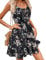 Vcindai Damen Sommerkleid Schulterfrei Kleid Sommer Blumenkleid Ärmelloses Kleider