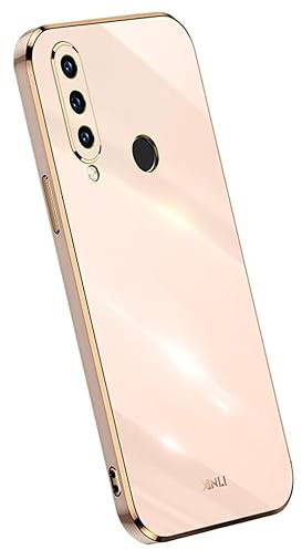 Topme Silikonhülle für Huawei P30 Lite (6.15 Inches), [handyhülle im Goldrand-Stil] - Rosa