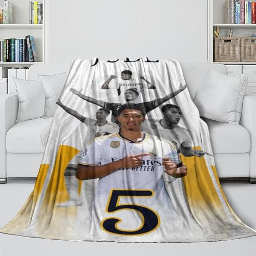 Bellingham Warme Decke - Football Weiche Decke Geburtstag Geschenk Für Sohn Tochter Enkel Enkelin Freund - Für Reisen Camping Bettwaren Wohnzimmer Dekor 60x80inch(150x200cm)
