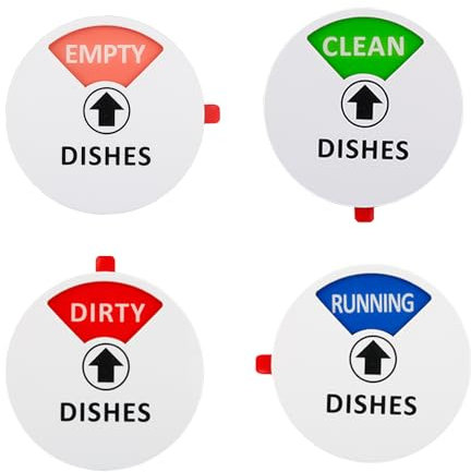 Vanyibro Dishwasher Magnet Clean Dirty Sign Indicator,Magnetic Dishwasher Sign,Acrylic Dishwasher Sign,Universal Dish Washer Reversible Indicator for All Dishwashers
