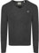 GANT Men's Extra fine Lambswool V-Neck Pullover Sweater, Dk Charcoal Melange, XXL