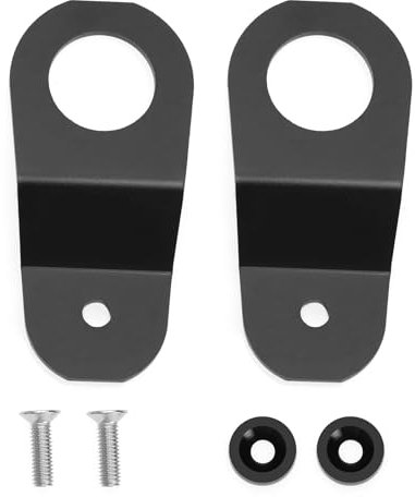 eMagTech 2 Pièces Support de Montage de Radiateur en Aluminium avec Boulon de Rondelle Accessoires de Remplacement Intérieur de Voiture Compatible avec Honda Civic EK AP DC Noir