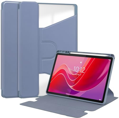 YRH for Lenovo M11 Tablet Case with Pen Holder,360 Degree Rotating Stand Auto Wake Sleep Protective Cover for Lenovo Tab M11 11 inch Case, Purple