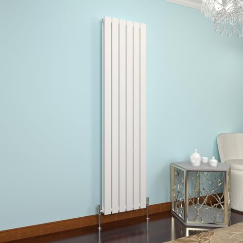 GY Bath Vertical Radiator White Flat Panel Designer 1800x408mm Double Modern Central Heating Rads