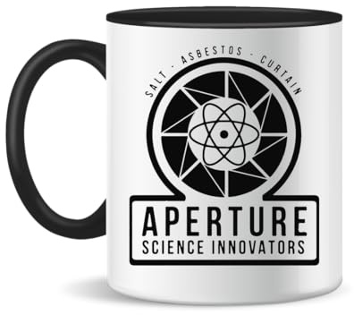 Portal Aperture Science Laboratories Ceramic Tea and Coffee Mug, 330 ml, Magic White Pink Black 330 ml