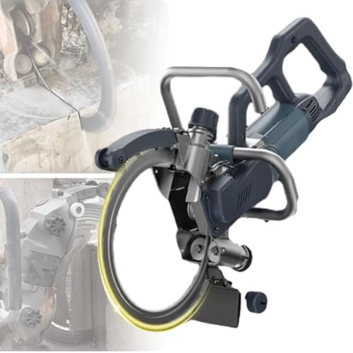 8800W Electric 10.6 Wall Groove Cutting Machine, Brushless Motor Wall Chaser, Concrete Cutter Circular Saw Concrete Saw, Disc Cutter, High Power Cutter with Water Fed Dust Suppression