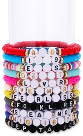 Lolileo 11PCS Bohemian Friendship Bracelet,Handgefertigte Album Inspiriertes Armbänder,Handgefertigte T-inspirierte Armbänder,Friendship Bracelet Kit,Bunte Freundschaftsarmbänder Armband für Fans