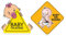 AIBAOBAO Pegatina BABY ON BOARD, 2 Pcs Pegatina Bebe a Bordo Coche, 15 x 15 Cm, BABY ON BOARD Sticker Personalizado, Señal Bebe Coche, Vinilo Adhesivo, Reflexivo, Pegatinas Auto, Protege a Tu Pequeño