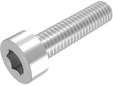 SECCARO Tornillo cilíndrico M2 x 8 mm, acero inoxidable V2A, VA A2, DIN 912/ISO 4762, hexágono interior, rosca completa, 20 unidades