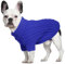 LiebeDD Hundepullover Mittelgroße Hunde - Winter Warm Hundepulli mit Beinen Solide Klassisch Hunde Strick Pullover für Dackel Französische Bulldogge und Katzen, Dog Sweater (Saphir Blau M)