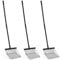 Lasnten 3 Sets Metal Manure Fork with Long Metal Handle Pitch Fork Manure Rake Black Heavy Duty Muck Rake for Gardening Horse Stall Stable Grass Hay Cleaning Farm Work