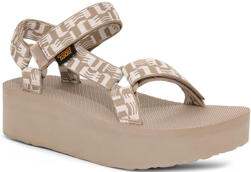 Teva Flatform Universal Sandalen für Damen, Glisten Simply Taupe, 39 EU