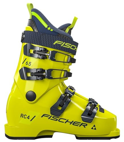 VDP Skischuhe Skistiefel für Kinder/Jugendliche - Fischer RC4 65 JR Junior - MP22.5 EU36 - Kinder/Jugendliche Alpin Skischuhe - Flex 65 - für sportliche Youngsters - Ski Stiefel Jugend Ski Boots