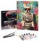 Bougimal Peinture par Numéro Adulte paysages avec Pinceaux et Acryliques Bricolage Peintures Kits, pour la Décoration Intérieure maison, Chien, 28x35cm(avec cadre)