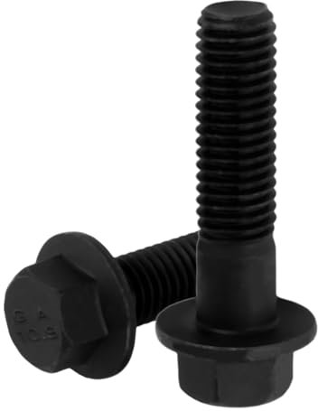 MOUMOUTEN M8*45 bulloni a testa esagonale flangiata, grado 10.9 bulloni parzialmente filettati viti in acciaio legato nero finitura bulloni a testa esagonale flangiata, quantità 10 pezzi