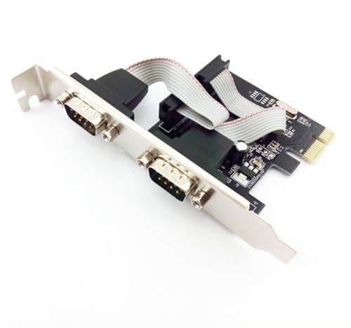 Jooehyer PCIE to Serial Port DB9 Card PCIE 2 Port Serial Expansion Card 2 Port Serial Expansion Card