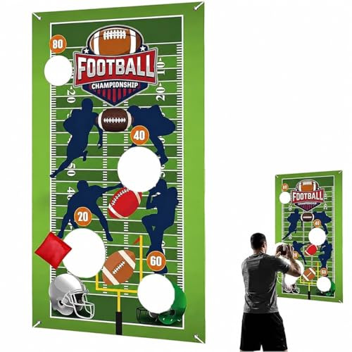 Eowppue Fußballmotiv Wurfbanner, 135 × 75 cm, Eventdekoration für Innen und Außen, inkl. Aufhängeseil – nur für Erwachsene geeignet