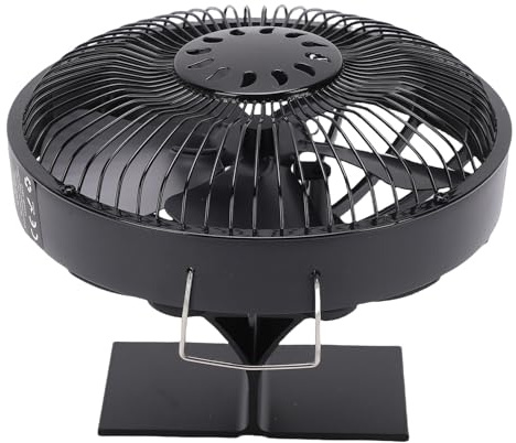 Cocoarm Ventilateur de Cheminée à Énergie Thermique Ventilateur pour Poêle à Bois Silencieux Rond en Alliage D'Aluminium pour Cheminée Poêle à Bois à Combustion de Bûches Sans Piles ni