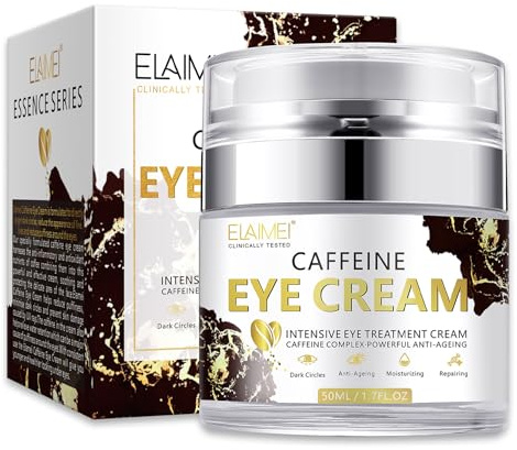 P-Beauty Naturkosmetik Augencreme mit Koffein - Anti Aging Eye Cream gegen Augenringe, Schwellungen & Tränensäcke - Feuchtigkeit & Glättung für wache Augen (1x50ml)