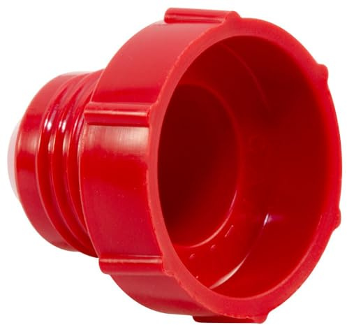 Caplugs 99191178 Fiche filetée en plastique pour raccords JIC évasés. PD-60, PE-LD, Pour filetage 9/16-18, Rouge, To plug thread size 9/16-18, Rouge, 1000