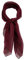 TigerTie Feines Damen Chiffon Nickituch in bordeaux einfarbig Uni - Größe 58 cm x 58 cm - Tuch Halstuch Schal