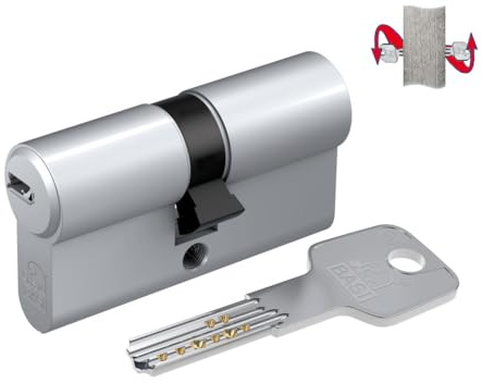 BASI | BM Schließzylinder | gleichschließend und frei kombinierbar | Viele Längen verfügbar | Wendeschlüssel | Profilzylinder für Haus und Wohnung | Doppelzylinder N+G A:55 mm B:55 mm