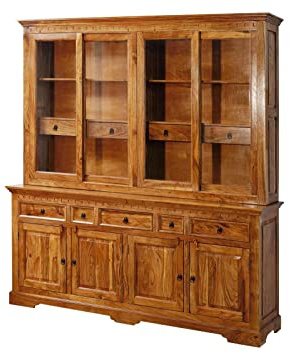 MASSIVMOEBEL24.DE | Oxford Buffet Akazie 204x50x220, Farbe:Hellbraun lackiert, Größe:204x50x220 cm (BxTxH)