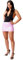 Mini jupe en PVC pour femme Aspect cuir brillant 6-24 Divas - Rose - 52