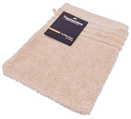 Traumschloss Frottier-Line Premium hautsympathischer Waschhandschuh aus 100% amerikanischer Supima Baumwolle 600g/m², Farbe:Titanium, Größe:16x21