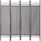 TecTake 800208 - Séparateur de Pièce Pliable, 4 Panneaux, 180x160cm - diverses Couleurs au Choix et diverses Quantités (1x Gris)
