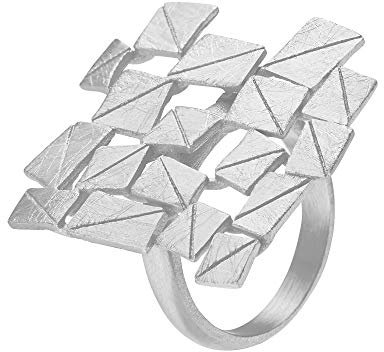 Heideman Ring Damen Partis aus Edelstahl silber farbend matt Damenring für Frauen poliert
